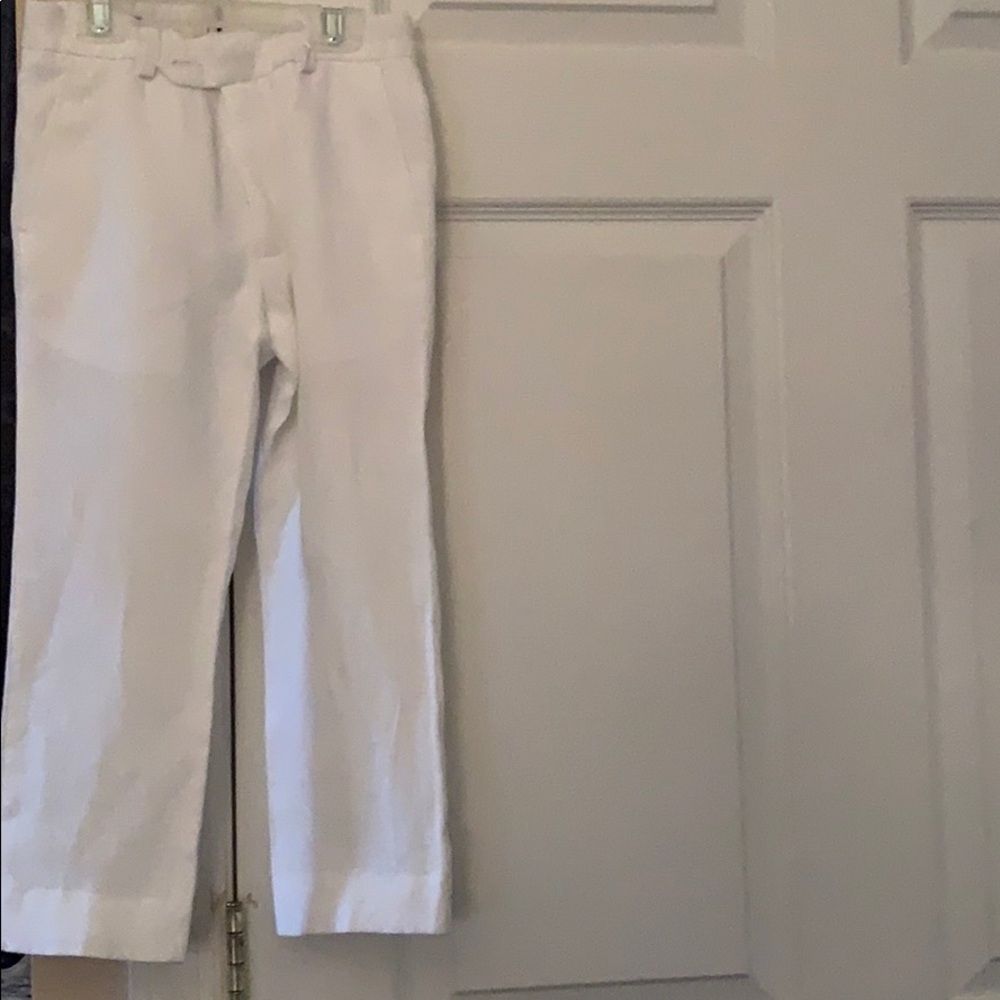 Boys white linen RL dress pants.